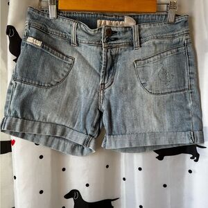 Baby Phat Blue Jean Shorts with Classic Folded Cuff